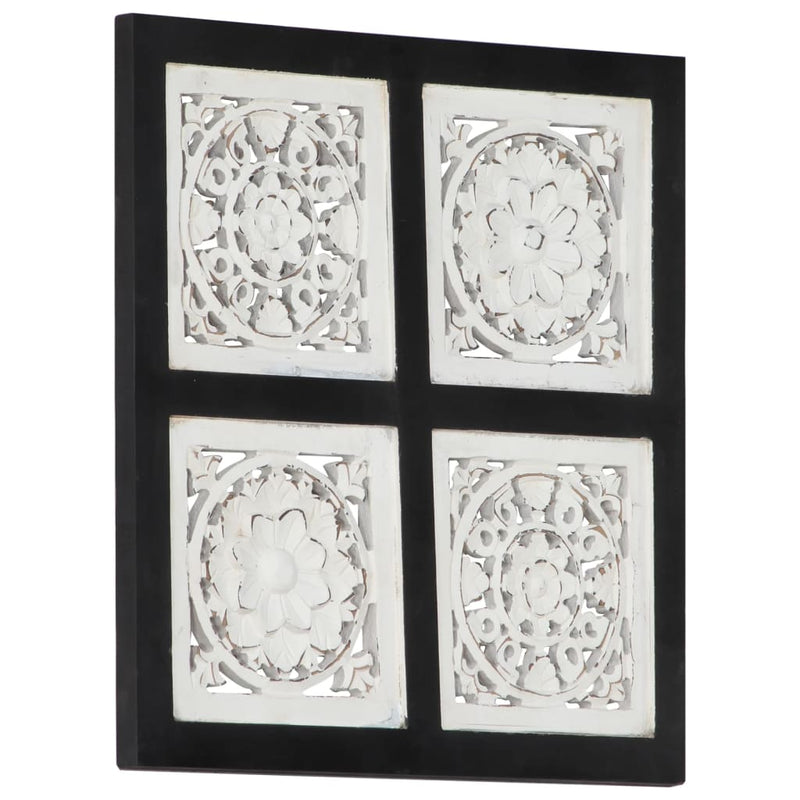 Load image into Gallery viewer, Vidaxl wandpaneel handgesneden 40x40x1,5 cm mdf zwart en wit
