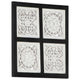 Vidaxl wandpaneel handgesneden 40x40x1,5 cm mdf zwart en wit