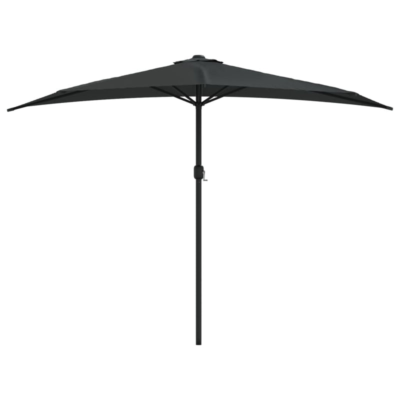 Load image into Gallery viewer, Vidaxl balkonparasol half met aluminium paal 300x155x223 cm zwart
