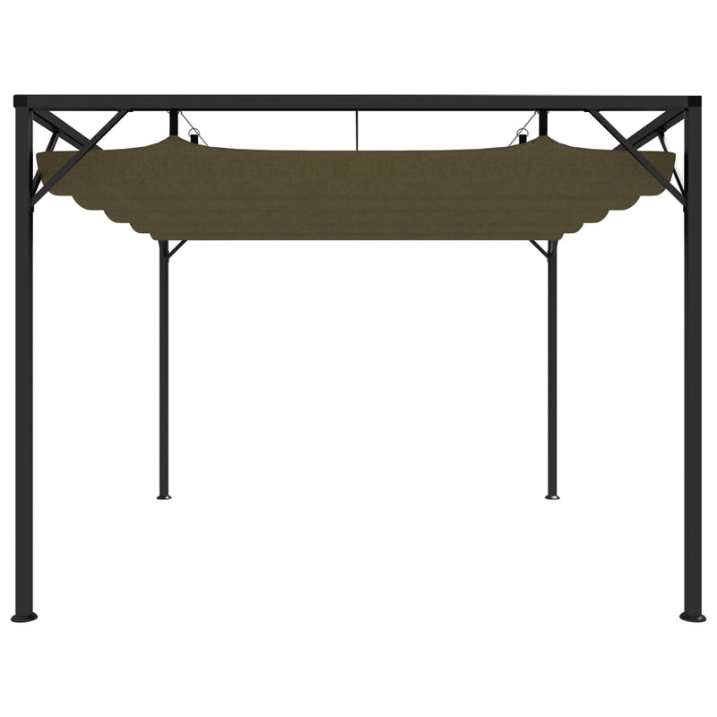 Load image into Gallery viewer, VidaXL Tuinprieel met uittrekbaar dak 180 g m² 3x3 m taupe
