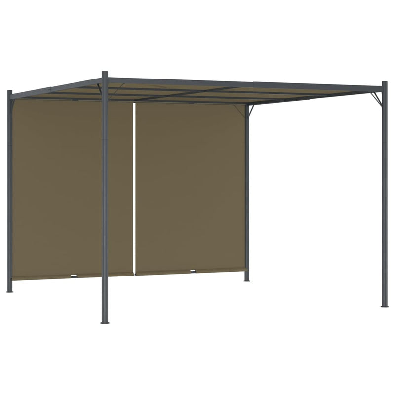 Load image into Gallery viewer, VidaXL Pergola met uittrekbaar dak 180 g m² 3x3 m taupe
