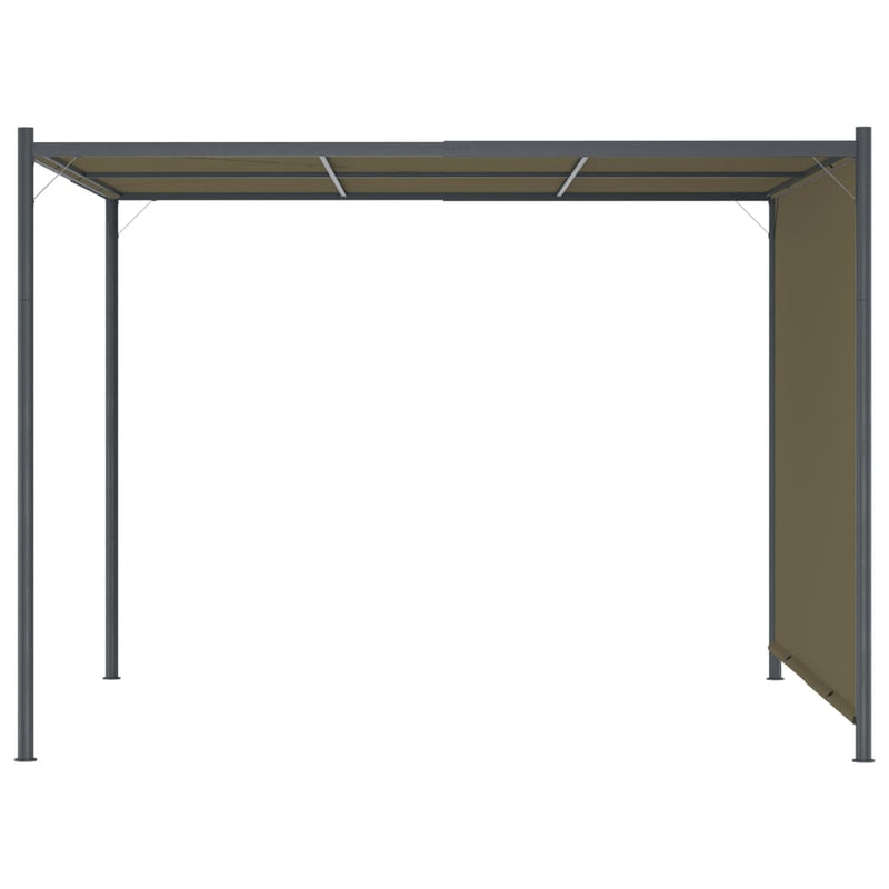 Load image into Gallery viewer, VidaXL Pergola met uittrekbaar dak 180 g m² 3x3 m taupe
