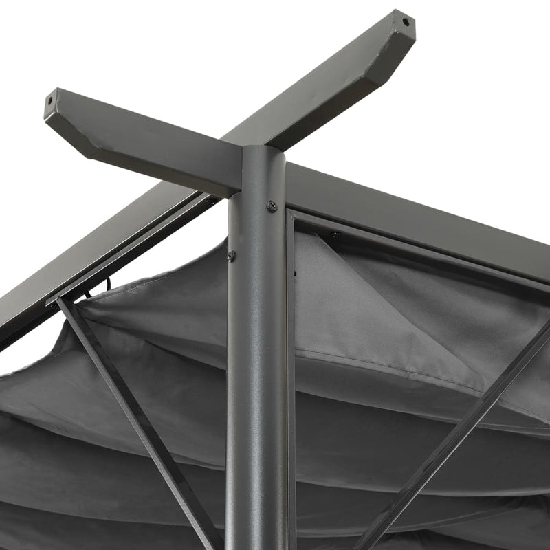 Load image into Gallery viewer, VidaXL Pergola met uittrekbaar dak 180 g m² 3x3 m staal antracietkleur
