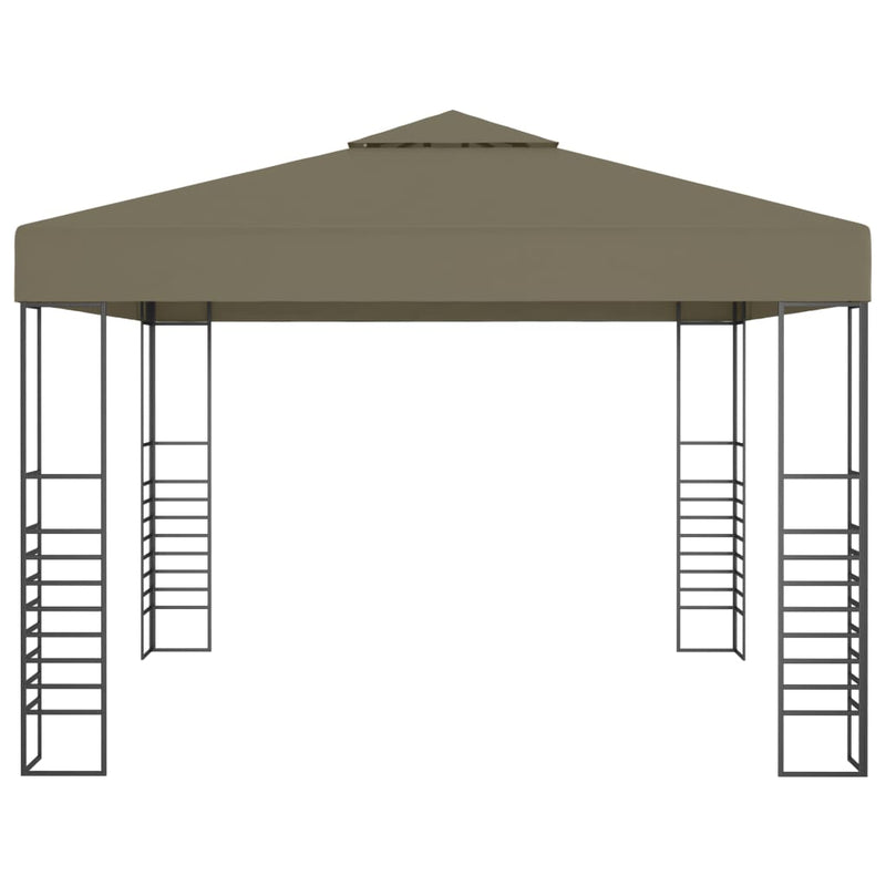 Afbeelding laden in galerijviewer, Vidaxl tuinpaviljoen 180 g m² 3x3 m taupe
