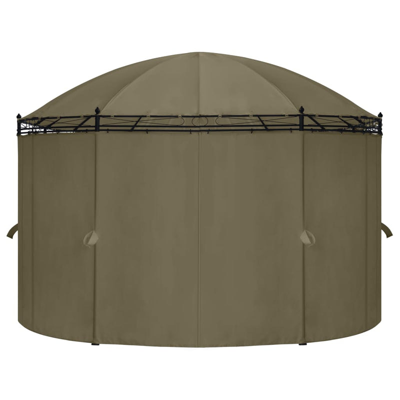 Load image into Gallery viewer, VidaXL Prieel met gordijnen 180 g m² 520x349x255 cm taupe
