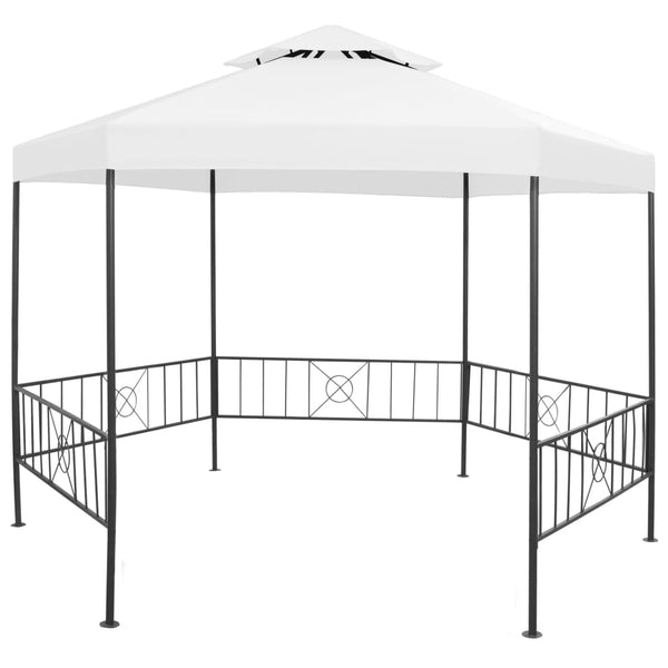 VidaXL Tuinprieel 180 g m² 323x275x265 cm wit