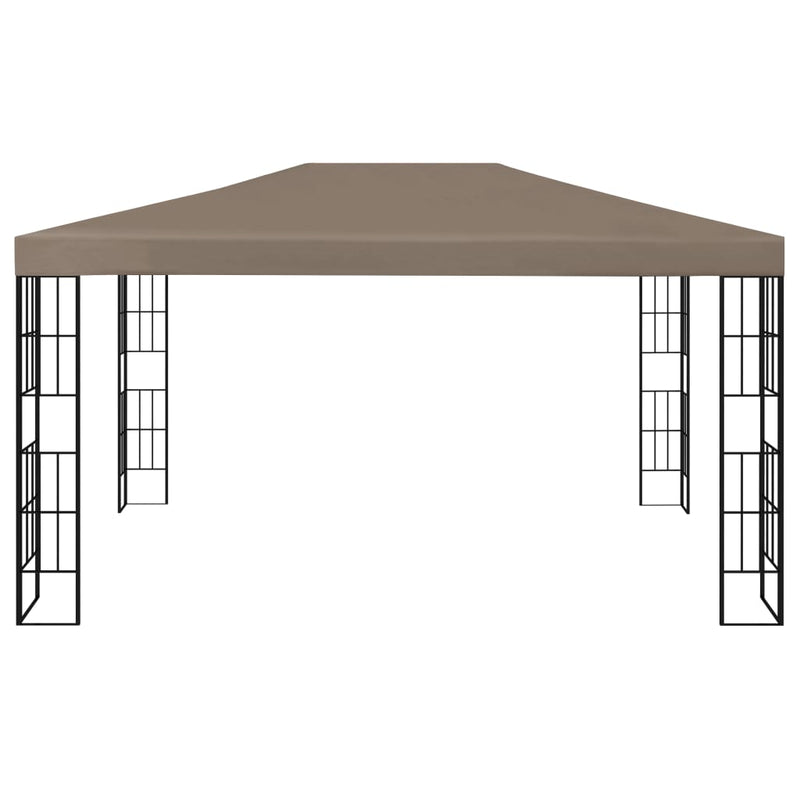 Afbeelding laden in galerijviewer, Vidaxl prieel 4x3 m taupe
