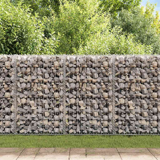 Vidaxl schanskorfmuur met deksels 100x60x100 cm gegalvaniseerd staal