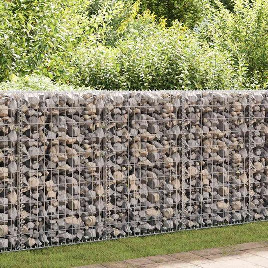 Vidaxl schanskorfmuur met deksels 100x60x100 cm gegalvaniseerd staal