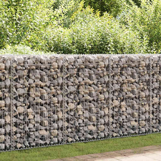Vidaxl schanskorfmuur met deksels 150x60x100 cm gegalvaniseerd staal