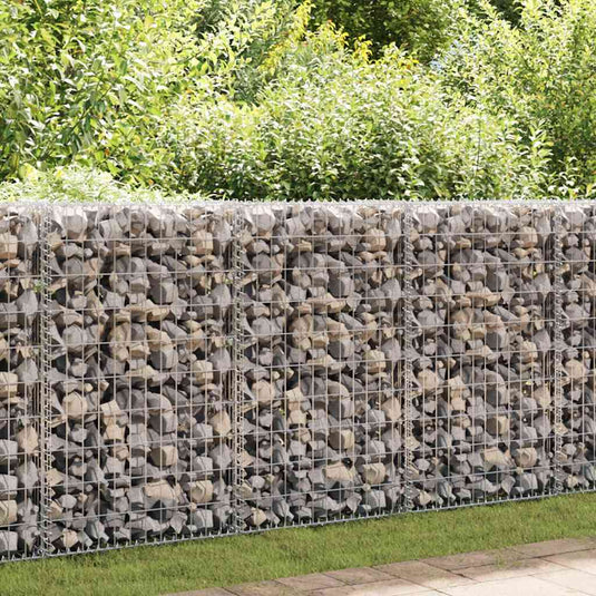 Vidaxl schanskorfmuur met deksels 200x60x100 cm gegalvaniseerd staal