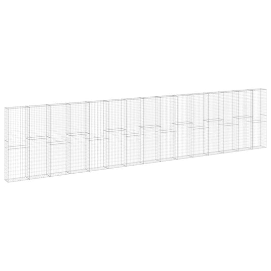 VidaXL Schanskorfmuur met deksels 900x30x200 cm gegalvaniseerd staal