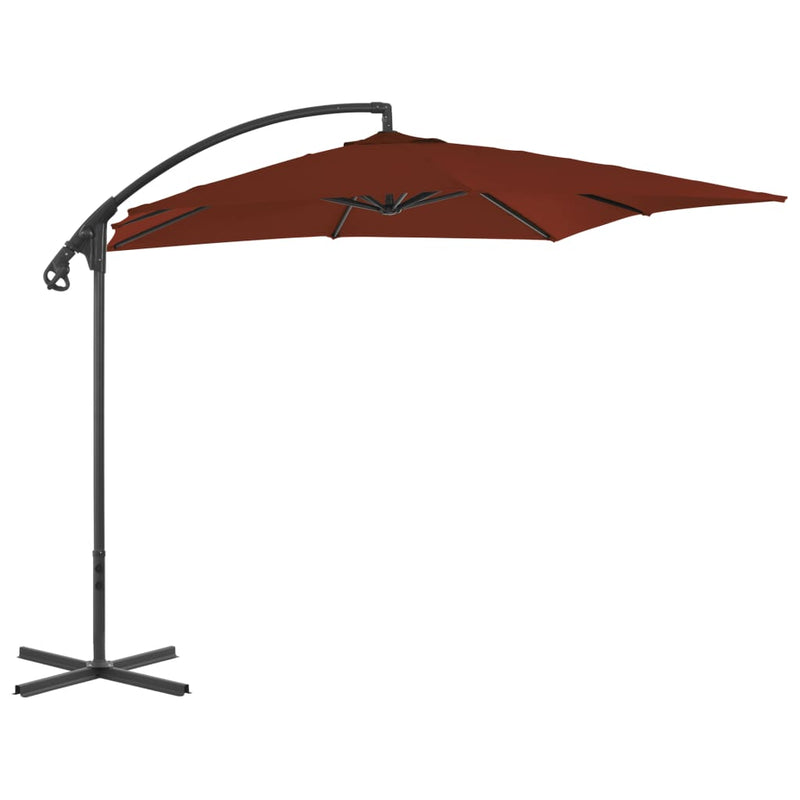 Load image into Gallery viewer, Vidaxl zweefparasol met stalen paal 250x250 cm terracottakleurig
