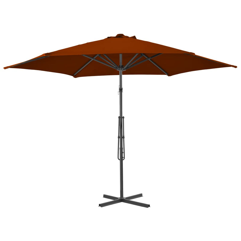 Load image into Gallery viewer, Vidaxl parasol met stalen paal 300x230 cm terracottakleurig

