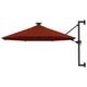 Vidaxl wandparasol met led's 300 cm terracottakleurig