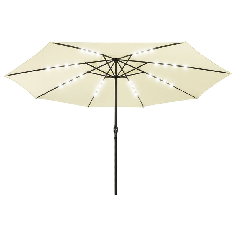 Load image into Gallery viewer, Vidaxl parasol met led-verlichting 400 cm zandkleurig

