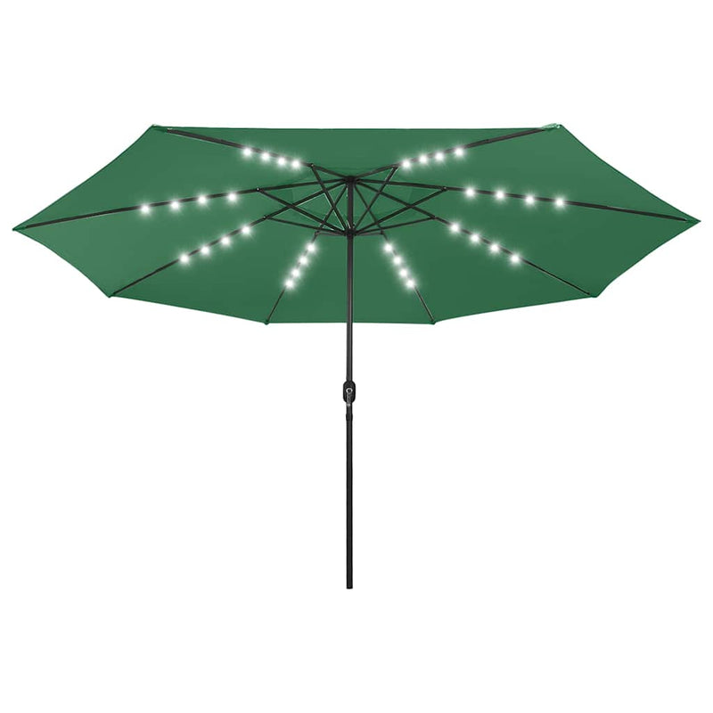 Load image into Gallery viewer, Vidaxl parasol met led-verlichting 400 cm groen
