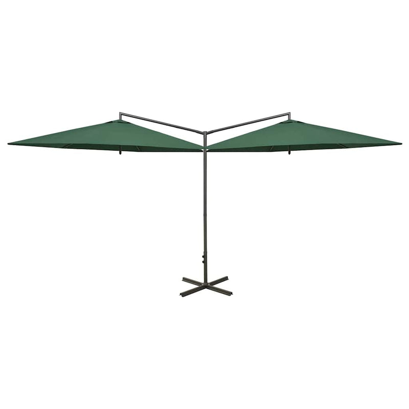 Load image into Gallery viewer, Vidaxl parasol dubbel met stalen paal 600 cm groen
