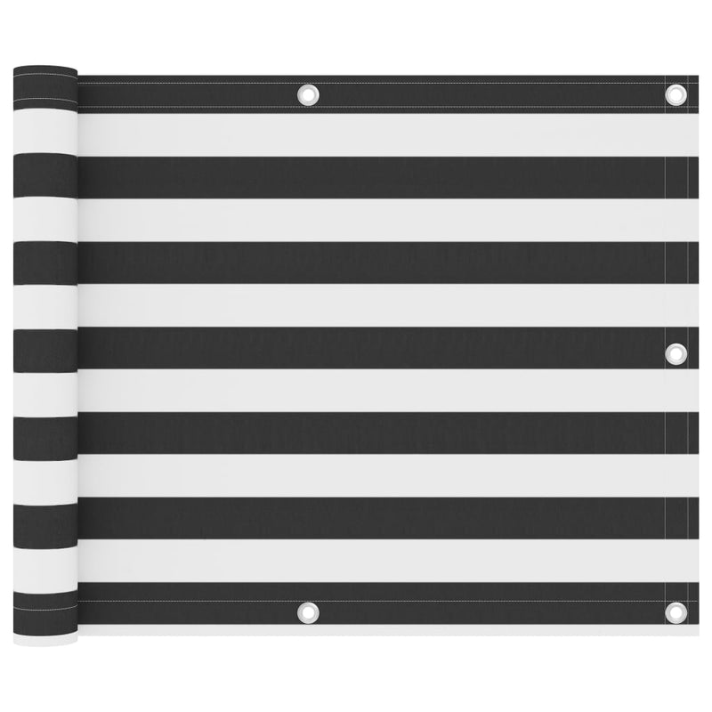 Load image into Gallery viewer, Vidaxl balkonscherm 75x400 cm oxford stof antraciet en wit
