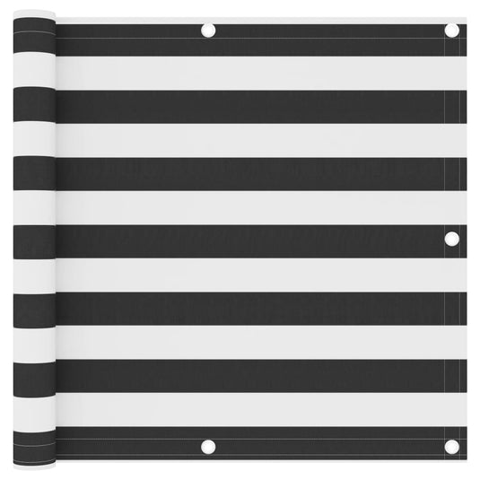 Vidaxl balkonscherm 90x300 cm oxford stof antraciet en wit