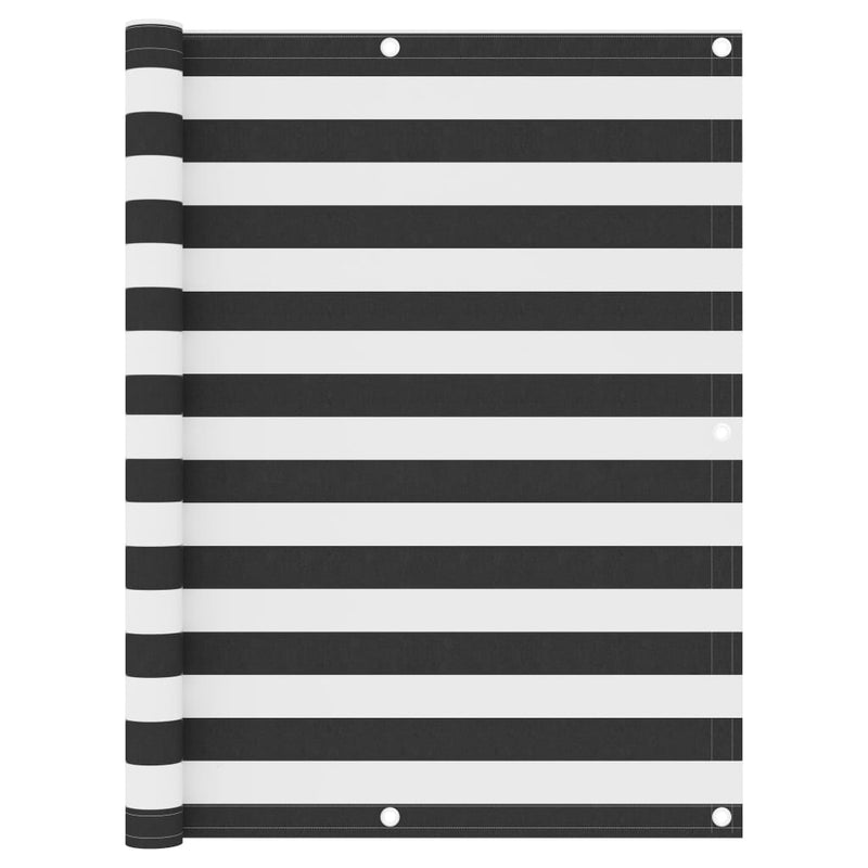 Load image into Gallery viewer, Vidaxl balkonscherm 120x300 cm oxford stof antraciet en wit
