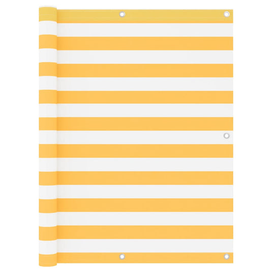 Vidaxl balkonscherm 120x500 cm oxford stof wit en geel