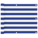 Vidaxl balkonscherm 75x300 cm oxford stof wit en blauw