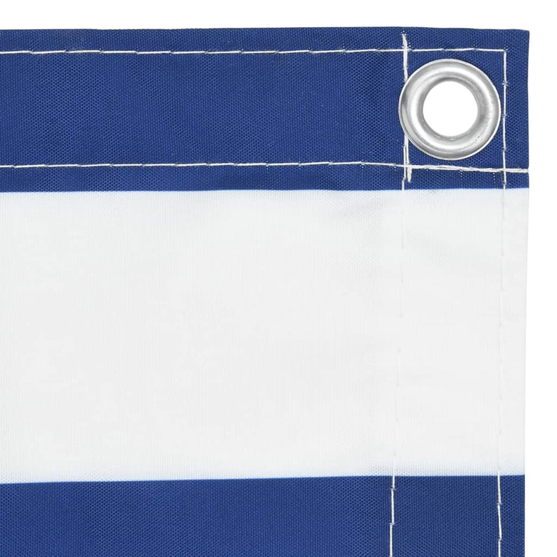 Load image into Gallery viewer, Vidaxl balkonscherm 75x300 cm oxford stof wit en blauw

