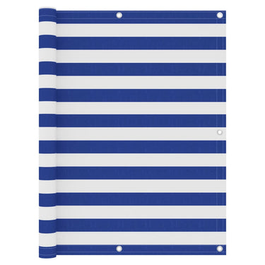 Vidaxl balkonscherm 120x500 cm oxford stof wit en blauw