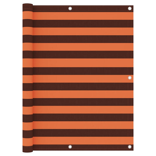 Vidaxl balkonscherm 120x400 cm oxford stof oranje en bruin