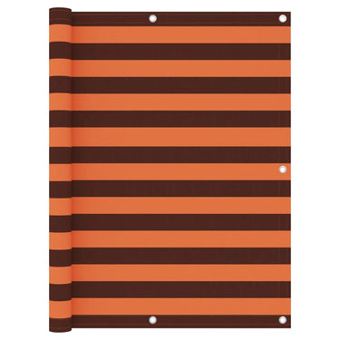 Vidaxl balkonscherm 125x500 cm oxford stof oranje en bruin