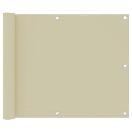 Vidaxl balkonscherm 75x300 cm oxford stof crème