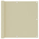 Vidaxl balkonscherm 90x500 cm oxford stof crème