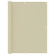 Vidaxl balkonscherm 120x300 cm oxford stof crème