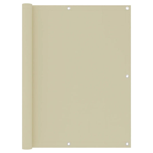 Vidaxl balkonscherm 120x600 cm oxford stof crème