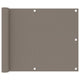 Vidaxl balkonscherm 75x500 cm oxford stof taupe