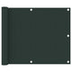 Vidaxl balkonscherm 75x400 cm oxford stof donkergroen