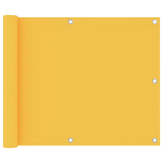 Vidaxl balkonscherm 75x600 cm oxford stof geel