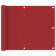 Vidaxl balkonscherm 75x300 cm oxford stof rood