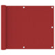 Vidaxl balkonscherm 75x600 cm oxford stof rood