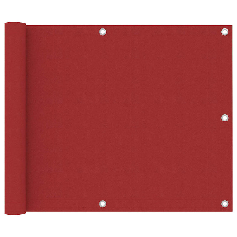 Load image into Gallery viewer, Vidaxl balkonscherm 75x600 cm oxford stof rood
