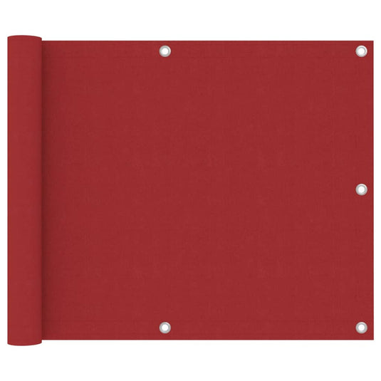 Vidaxl balkonscherm 75x600 cm oxford stof rood