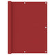 Vidaxl balkonscherm 120x600 cm oxford stof rood