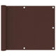 Vidaxl balkonscherm 75x300 cm oxford stof bruin