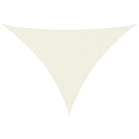 Vidaxl zonnescherm driehoekig 5x7x7 m oxford stof crèmekleurig