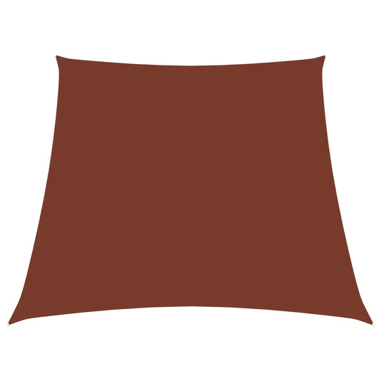 Vidaxl zonnezeil trapezium 3 5x4 m oxford stof terracottakleurig