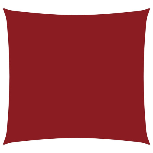 Vidaxl zonnescherm vierkant 5x5 m oxford stof rood