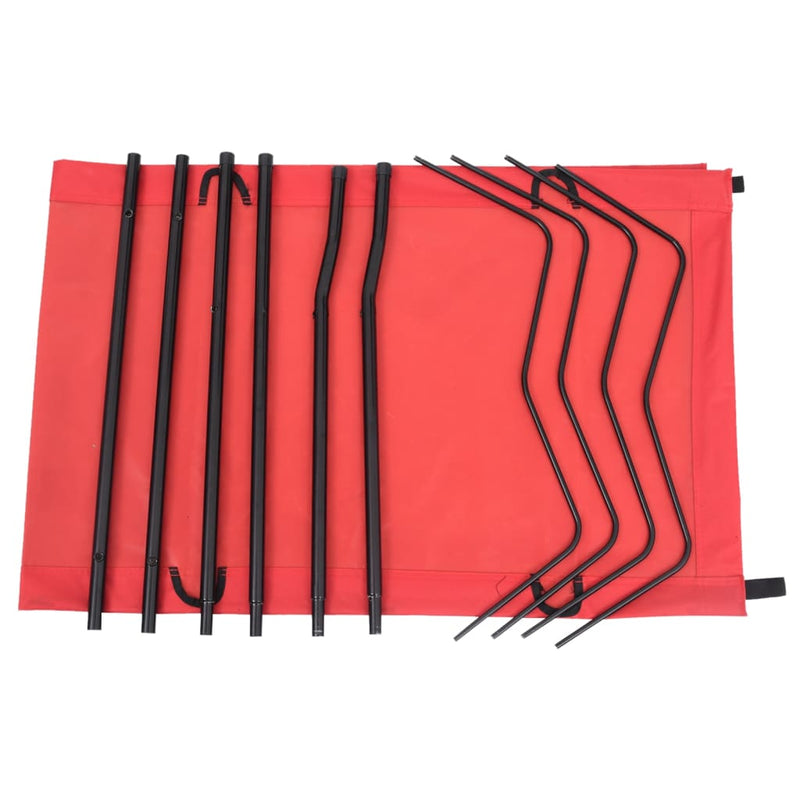 Load image into Gallery viewer, VidaXL Campingbed 180x60x19 cm oxford stof en staal rood
