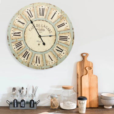 Vidaxl wandklok 60 cm mdf meerkleurig