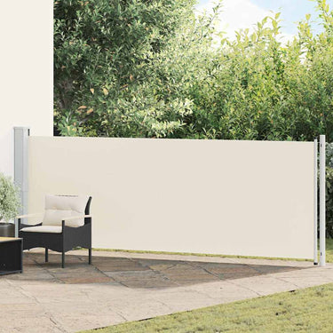 Vidaxl tuinscherm uittrekbaar 140x600 cm crème